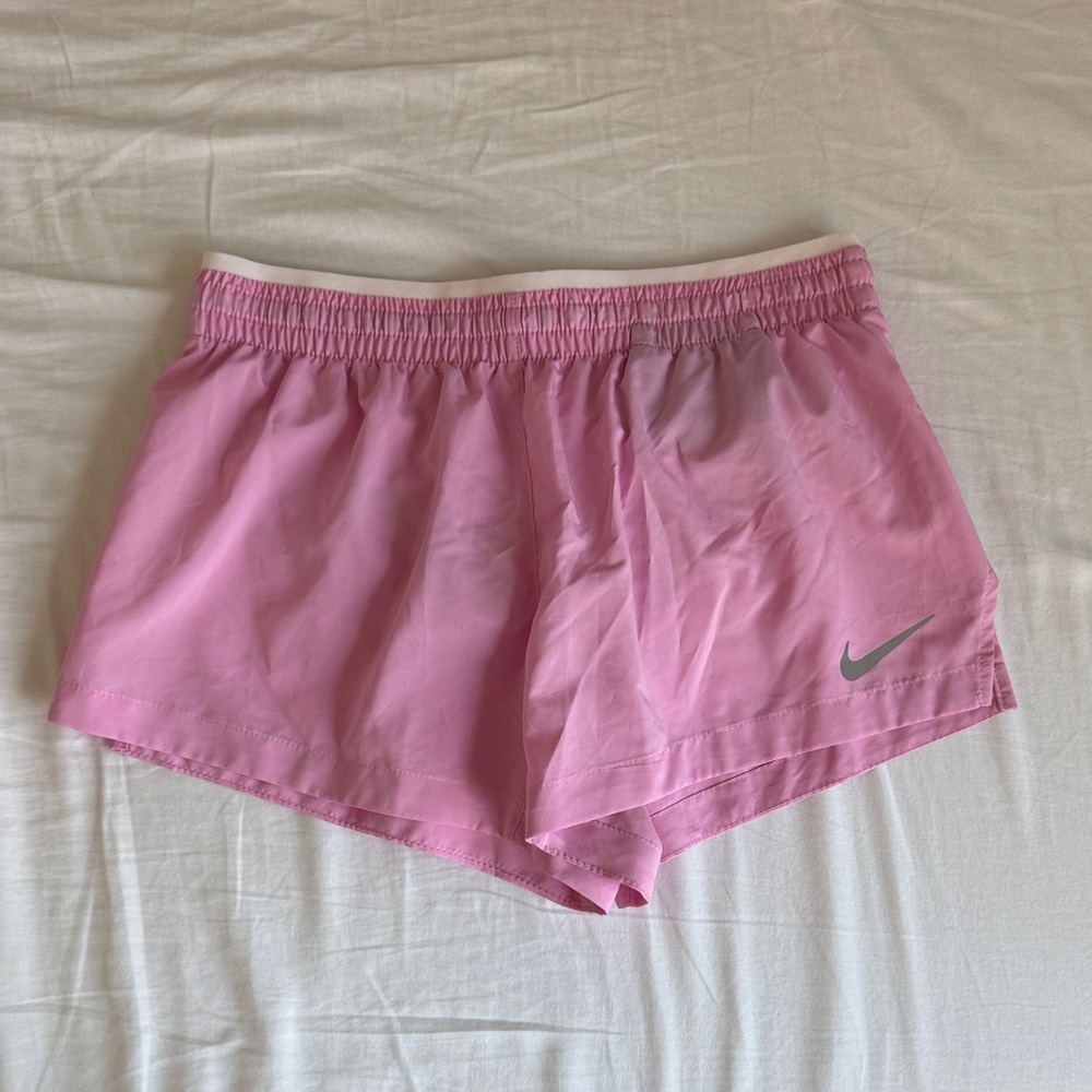 Nike Women's Athletic Shorts in Pink with White Trim